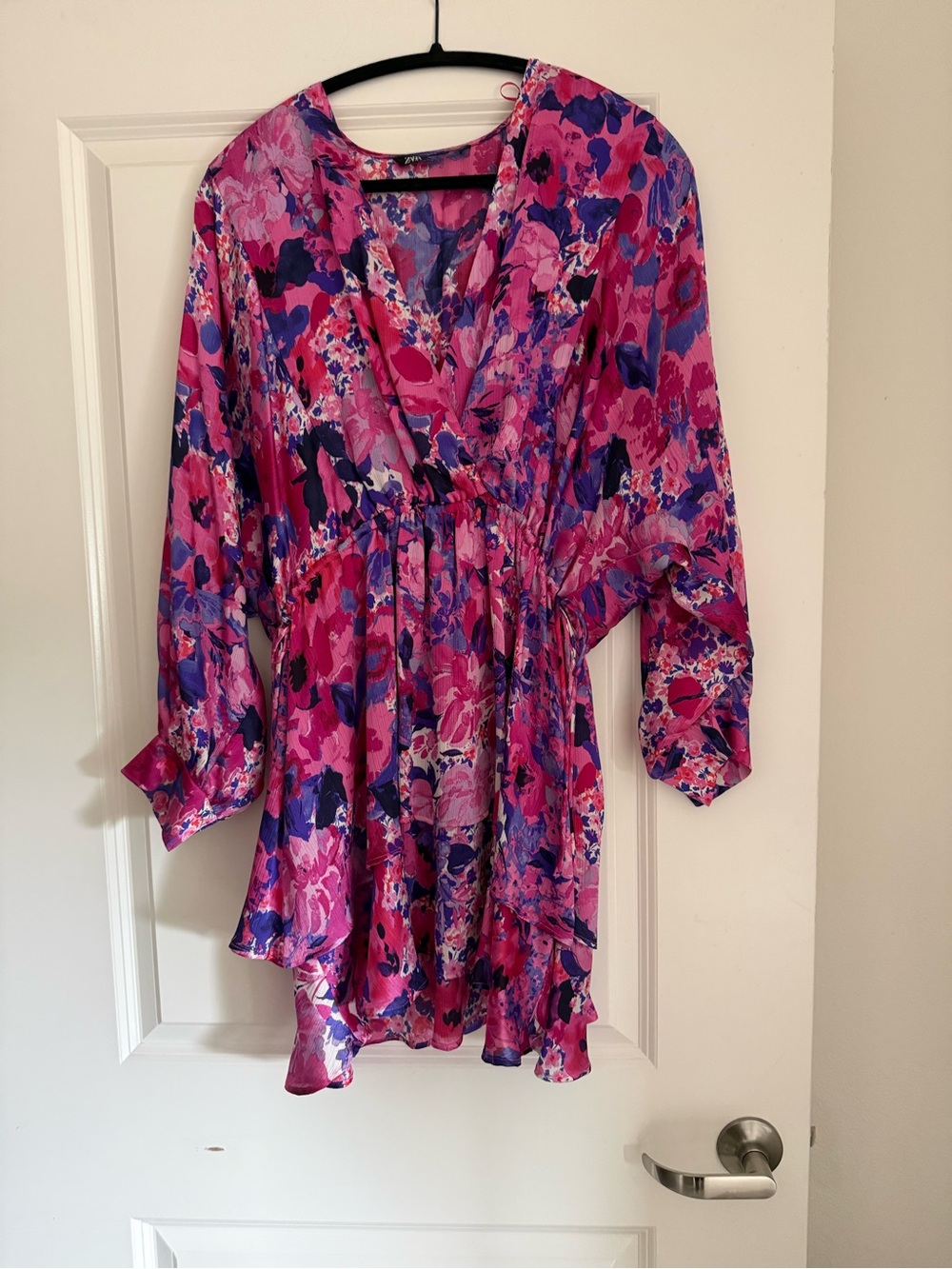 Zara Pink & Purple Floral Mini Dress